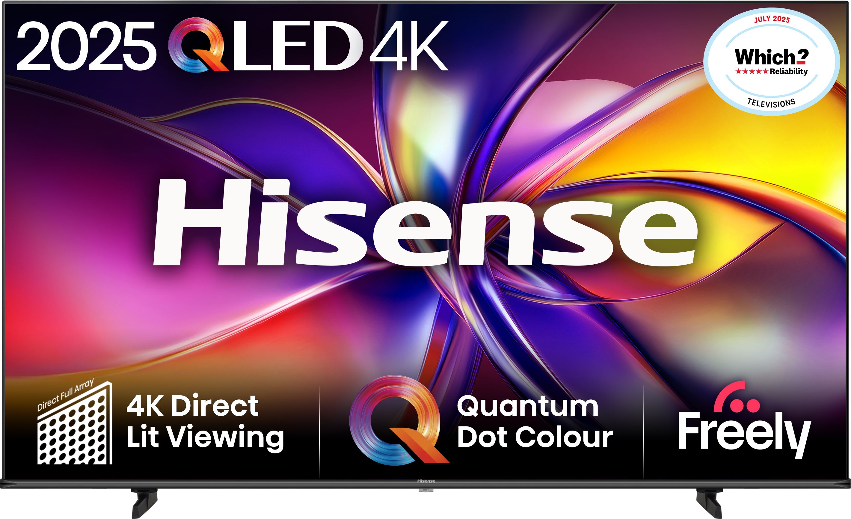 Hisense E7Q 65" 4K Ultra HD QLED Smart TV - 65E78QTUK, Black